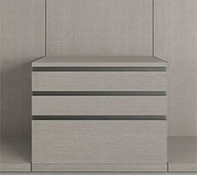Recessed handles drawer
