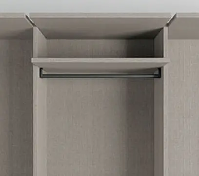 Shelf with a rail