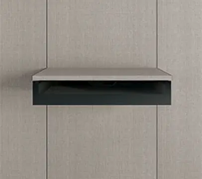 Glass front wall drawer