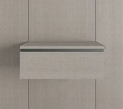 Wall drawer recessed handles